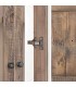 Vitrina de madera maciza de pino con dos puertas y cajones rústica 6