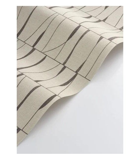 Papel pintado geométrico beige y gris estilo contemporáneo1