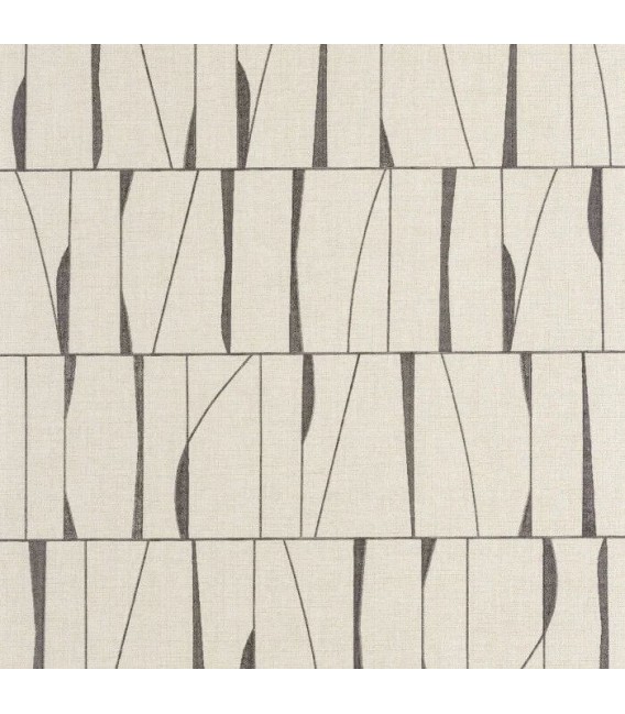 Papel pintado geométrico beige y gris estilo contemporáneo