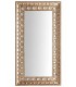 Espejo rectangular grande en resina oro patinado y plata art deco Mdmhogar