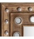 Espejo rectangular grande en resina oro patinado y plata art deco 1
