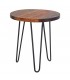 Mesita auxiliar madera acacia nogal con patas en metal negro2