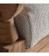 Sofá exterior 4 plazas  XXL teca reciclada y textil blanco boho 5