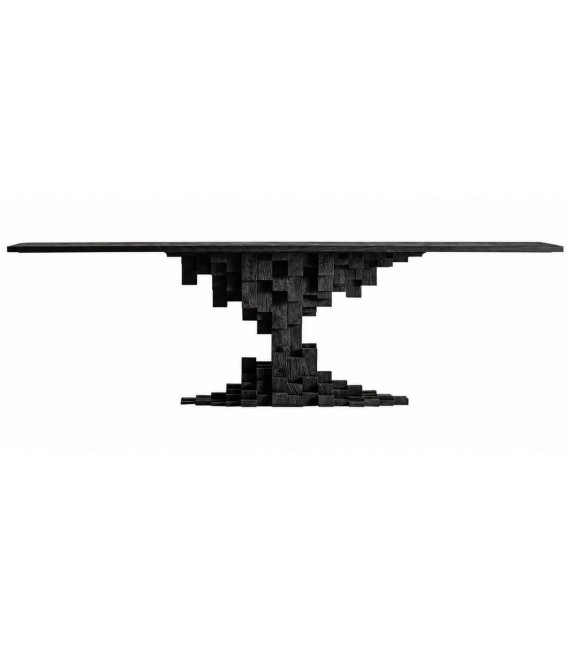 Mesa comedor rectangular  XXL  madera mango negra arenada 1