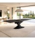 Mesa comedor rectangular  XXL  madera mango negra arenada Mdmhogar