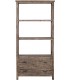 Estantería madera maciza pino con 2 cajones rústica 1