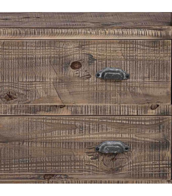 Estantería madera maciza pino con 2 cajones rústica 4