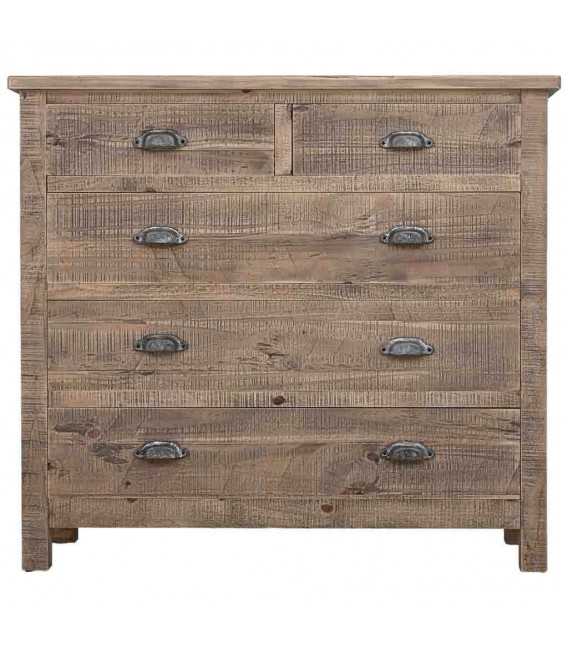 COMODA 90 X 40 X 100 ALISIO MADERA NATURAL RUSTICA