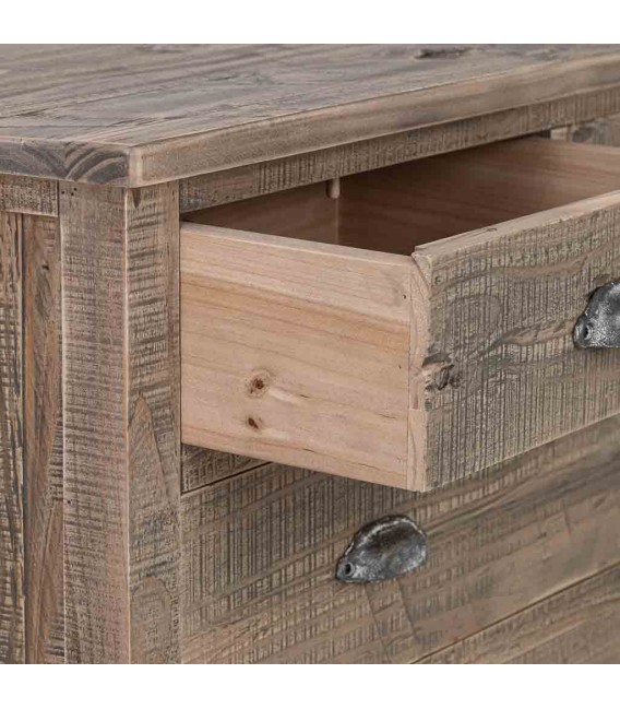 COMODA 90 X 40 X 100 ALISIO MADERA NATURAL RUSTICA
