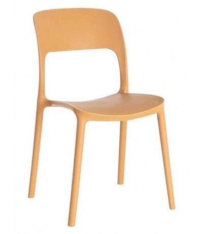 Set 2 sillas comedor apilables color ocre contract hosteleria