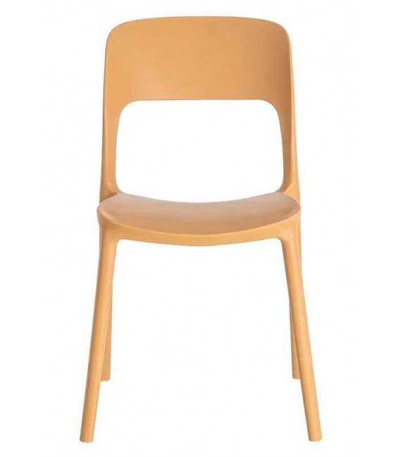 Set 2 sillas comedor apilables color ocre contract hosteleria 1