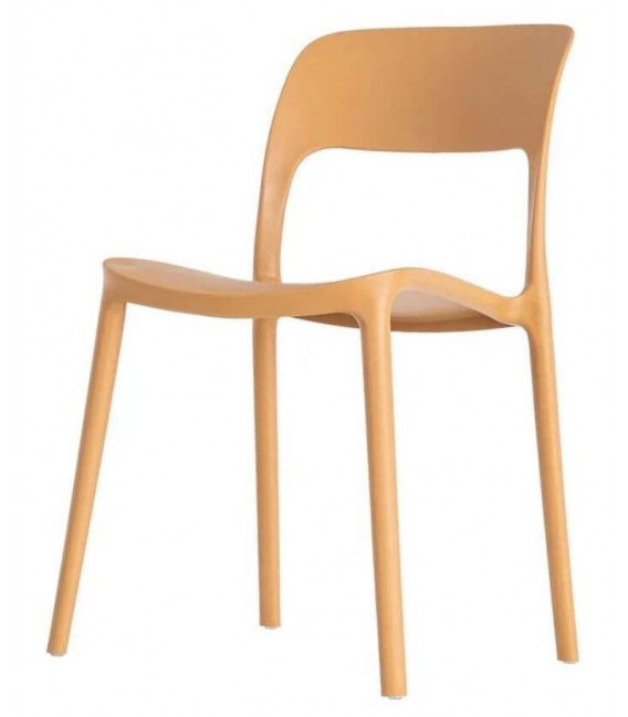 Set 2 sillas comedor apilables color ocre contract hosteleria 4
