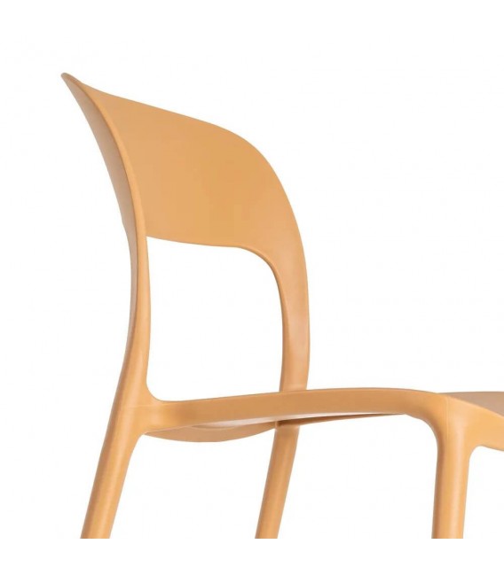 Set 2 sillas comedor apilables color ocre contract hosteleria 5