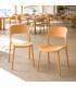 Set 2 sillas comedor apilables color ocre contract hosteleria Mdmhogar