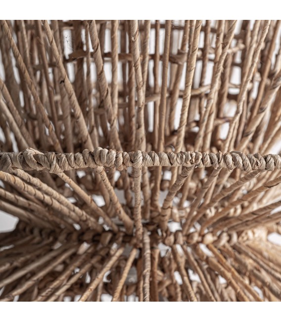 Lámpara techo XL fibras naturales trenzadas y metal estilo boho 3