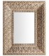 Espejo rectangular XL resina beige envejecida horizontal o vertical Mdmhogar
