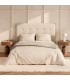 Cabecero tapizado en loneta color beige para cama de 1.35-1.40 Mdmhogar