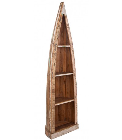 Estantería vintage madera recuperada decapada multicolor miel