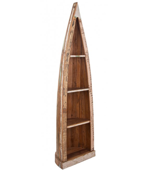 Estantería vintage madera recuperada decapada multicolor miel