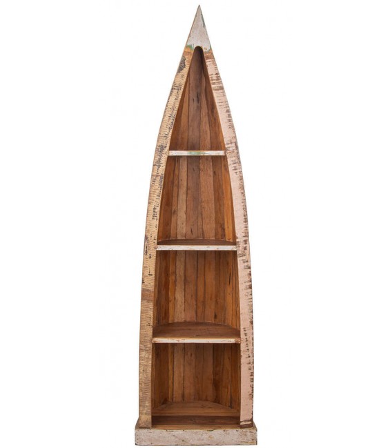 Estantería vintage madera recuperada decapada multicolor miel 1