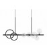 LAMPARA DE TECHO 95 X 30 X 80 ARIDIA METAL NEGRO Y CRISTAL