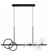 LAMPARA DE TECHO 95 X 30 X 80 ARIDIA METAL NEGRO Y CRISTAL