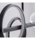 LAMPARA DE TECHO 95 X 30 X 80 ARIDIA METAL NEGRO Y CRISTAL