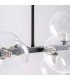 LAMPARA DE TECHO 95 X 30 X 80 ARIDIA METAL NEGRO Y CRISTAL
