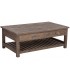 Mesa centro rectangular 4 cajones pino macizo acabado rústico