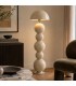 Lámpara de pie metal beige y oro viejo diseño elegante art deco Mdmhogar