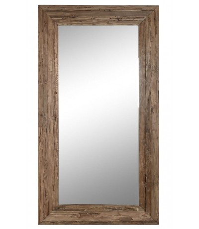 Espejo vestidor XXL teca reciclada acabado vintage natural