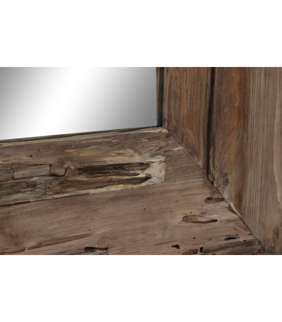 Espejo vestidor XXL teca reciclada acabado vintage natural 2