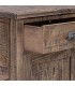 Mesita noche pino macizo con puerta y cajón estilo rústico 3