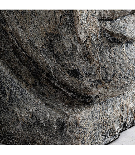 Figura decorativa alta cemento gris efecto piedra oriental 2