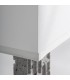 Lámpara sobremesa mármol gris pantalla blanca elegante 1