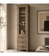 Vitrina estrecha de madera maciza pino 3 cajones estilo rústico Mdmhogar