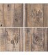 Vitrina estrecha de madera maciza pino 3 cajones estilo rústico 5
