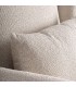 Sillón orejero grande tapizado en chenilla blanco roto clásico 6