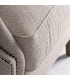 Sillón orejero grande tapizado en chenilla blanco roto clásico 7