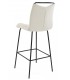 Set 2 taburetes barra en chenilla blanca estilo moderno 1