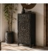 Armario alacena oriental negro y oro con talla artesanal y cajones Mdmhogar