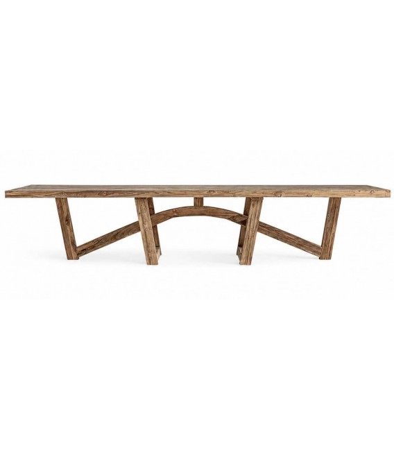 Mesa de comedor rectangular XXL  madera maciza de teca reciclada 1