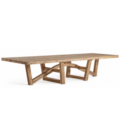 Mesa de comedor rectangular XXL  madera maciza de teca reciclada