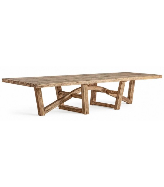 Mesa de comedor rectangular XXL  madera maciza de teca reciclada