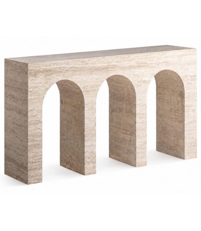 Consola grande de travertino beige natural estilo contemporáneo