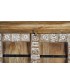 ARMARIO ALACENA 100 X 45 X 180 TERZ MADERA TALLADA NATURAL Y BLANCO