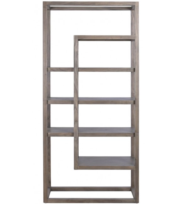 Estantería abierta de madera maciza de olmo estilo boho 1