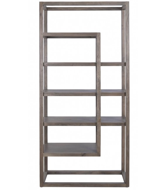 Estantería abierta de madera maciza de olmo estilo boho 2