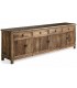 Aparador XL madera olmo natural con herrajes hierro negro