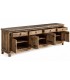 Aparador XL madera olmo natural con herrajes hierro negro 2